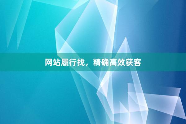 网站履行找，精确高效获客